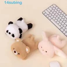 SUBING Almofada De Descanso De Pulso De Pelúcia , Suporte Rato De Lontra De Panda Brinquedo Animal De Coelho Fofo