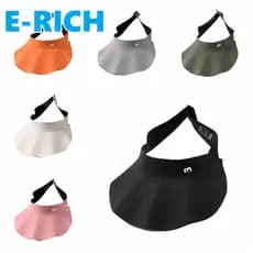 ERICH1 Chapéu Xale Dobrável , De Sol Feminino De Aba Larga Respirável Protetor Solar Ajustável De Cor Sólida