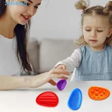 Caminhada 6 Pçs/set Soft Worry Stone Fidget Toy , Texturizado Sem Ruído Crianças Pedra Sensorial , Relaxante