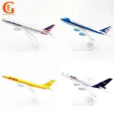 Modelo De Avião Airlines Americanos Boeing777 Delta B747 UPS DHL Fedex Airbus380 16 Cm