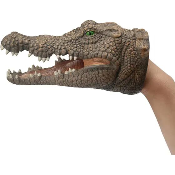 Brinquedos de Fantoche de Mão de Crocodilo Gemini&Genius, Fantoches de Cabeça de Jacaré Engraçados e Assustadores para U