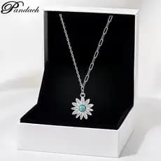 Colar de Moda Feminino em Prata S925, Ideal como Presente de Férias para Mulheres WJTW