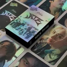 55 peças/caixa, cartões fotográficos holográficos Stray Kids, álbum ATE, cartões de coleção KPOP laser LOMO JLE4