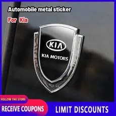 [Promoção] Adesivos de alta qualidade para carroceria de automóvel, adequados para Kia, em fibra de carbono 3D, emblema