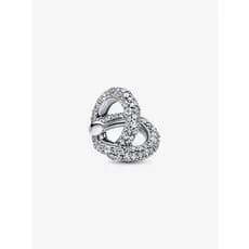 (Novo modelo) Amuleto em forma de coração com nó infinito incrustado de diamantes IMXN