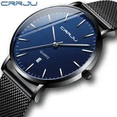Relógio Masculino CRRJU, Marca de Luxo, Ultra-fino, em Aço Inoxidável, à Prova d'Água, Modelo 2270 X