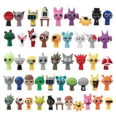 48 Peças/24/12 Sprunki Mini Figura De Ação Brinquedo Filme De Desenho Animado Wenda Modelo Boneca Estatuetas Presente Pa