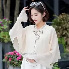 Xale anti-Sai feminino verão estilo fino respirável manga comprida protetor solar roupas anti-ultravioleta guarda-sol va