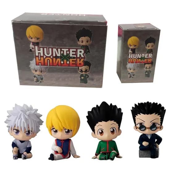 4 Pçs/Set Q Versão HUNTER X Figura Aixlan GON FREECSS Modelo Colecionável Boneca Estatueta Brinquedo Presente