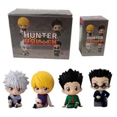 4 Pçs/Set Q Versão HUNTER X Figura Aixlan GON FREECSS Modelo Colecionável Boneca Estatueta Brinquedo Presente