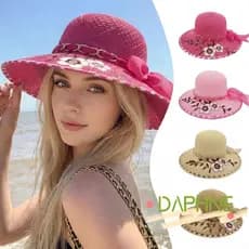 Chapéu De Sol Feminino DAPHNE , Leve De Pescador Com Proteção UV Palha De Aba Larga Respirável