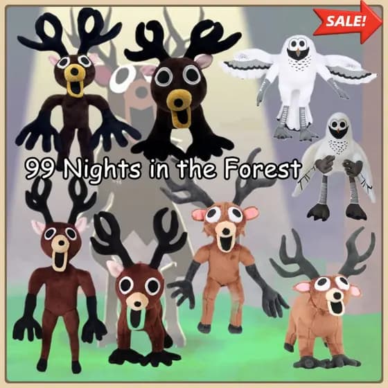 Roblox Plushy Boneca 99 Noites Na Floresta Deer Brinquedo De Pelúcia Presentes De Aniversário Infantil Soft Troca De Cas