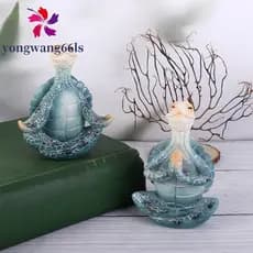 YONGWANG Estatueta De Tartaruga Marinha Exclusiva De Alta Qualidade Com Design De Posição Sentada Antiferrugem Para Ioga