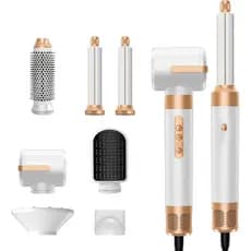 Escova Secadora de Cabelo 7 em 1, Escova Secadora de 110.000 RPM com Acessórios, Estilo de Cabelo Cacheado com Torção de