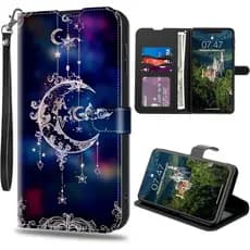 Capa carteira para Samsung Galaxy A53 5G com compartimentos para cartões de crédito, capa de couro PU à prova de choque