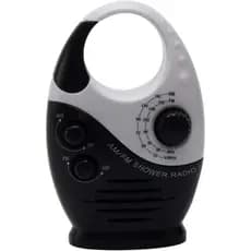 Rádio à prova d'água para chuveiro, 3V 0.5W, volume ajustável, alto-falante com botões AM/FM, alto-falantes sem fio para