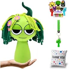 Brinquedo de Pelúcia – Boneco de Personagem Premium de 12” com 50 Adesivos e Sacola de Presente |   Pelúcias Macias para