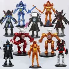 Skibidi Toilet Titans Vermelho Perfurador Homem Ação Figura Clockman Cameraman Orador Modelo Doll Toy Figuras Kids Gift