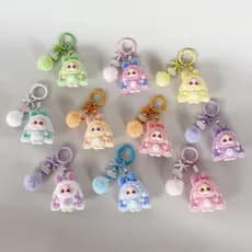 Arrancado Novo Três Anos De Idade DIY Chaveiro Pingente Dos Desenhos Animados Bonito Grânulo Saco Pendurado Decoração Na