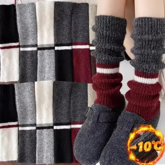 Meias Quentes De Outono Inverno – Capas Femininas Vintage Para Botas Meninas Ao Ar Livre Aquecedores De Pernas De Malha