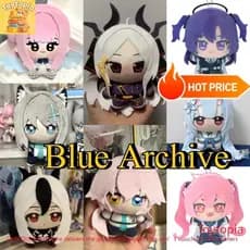 10cm Arquivo Azul Pelúcia Sunaookami Shiroko Takanashi Hoshino Algodão Boneca Chaveiro Super Macio Bonito Anime Brinqued