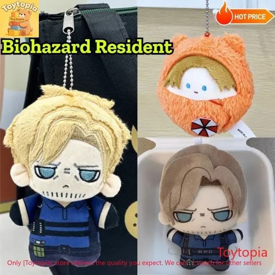 10cm Biohazard Residente Mal Requiem Chaveiro De Pelúcia Leon Kennedy Boneca De Algodão Brinquedos Presente De Aniversár