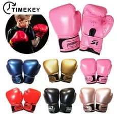 1luvas De Boxe Para Treinamento Infantil Luvas De Couro De PU Muay Sparring Punching Karate Kickboxing Profissionais