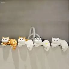 Ornamento De Suspensão De Gato De Simulação ADAMES , Brinquedo De Boneca De Gatinhos De Pelúcia Realista Peludo , Modelo