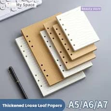 Meu 80 Folhas De Papel De Soltas , Kraft Linha Horizontal/Recarga De Caderno Em Branco , A5/A6/A7
