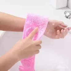 Escova De Banho Macia De Silicone , Esfoliante , Cinto , Purificador Corporal Massagem Nas Costas , Alça De Limpeza , Fe