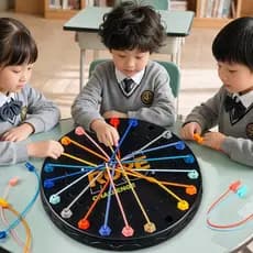 Desenvolvimento Quebra-Cabeça Desafio de Nós Corda Infantil Eucativo