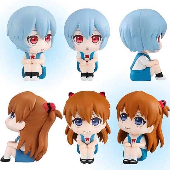 Q-Versão Evangelion Guerreiro Eva Asuka Ayanami Boneca Artesanal Anime Modelo Desktop Decoração Do Carro