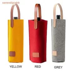 [serendipiahb] Saco De Vinho De Feltro Para Garrafa Única , Sacola Isolada Transporte , Refrigerador Acolchoado , Presen