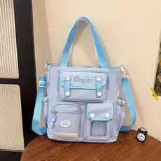 Japonês bonito Multi-bolso tote dor saco de grande capacidade estudante mensalidade sacola leve náilon ombro mensageiro