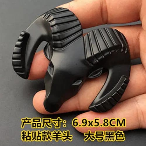 Dodge DOQI Ram Car Logo Kuwei Car Logo Kubo Modified Ram Head Logo Metal Bumper Stickers Personality Rear Car Badge 1xB3