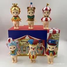 6 Pçs/Set Japão Anime Personagem Bens Sonny Angel Mini Figura Circo Série Animal Palhaço Urso Q Versão PVC Figuras De Aç