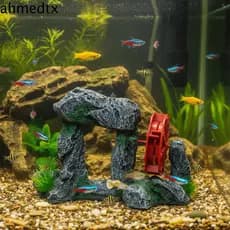 Ornamento De Tanque De Peixes AHMEDTXB , Estátua De Aquários De Simulação De Aparência Natural , Decoração De Aquário Ar