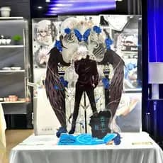 Popular Jujutsu Kaisen Gojo Satoru, figura decorativa de acrílico para mesa, estilo fashion show, fofa.