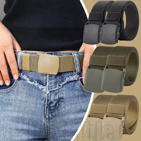 1/2/3 Unidades Cinto De Nylon Com Fivela Automática De 120 Cm-Ajustável-Cintura Esportiva Masculina-Cintos Jeans Para Tr