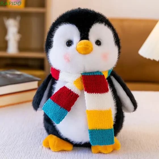 Travesseiro Macio De Pinguim RAPIDO , Brinquedo De Pelúcia De Urso De Simulação , Bonecos Coelho Desenho Animado Animal
