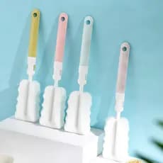 Escova de Copo, Gadget de Limpeza de Copo com Cabo Longo, Removedor de Manchas de Chá, Escova de Esponja