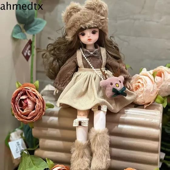 AHMEDTXB Princesa Vestir Bonecas Bjd , Olhos Atraentes Salto Alto 30cm Boneca Com Roupas , Anime
