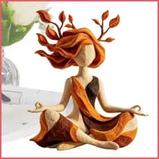 Estátua De Meditação Decoração Moderna Atenção Plena Relaxamento Resina Casa Escultura Estatueta Para Quarto xurit2br