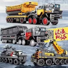 250 pçs Lego blocos de construção montagem transportador recipiente embalagem carro conjunto construção engenharia veícu