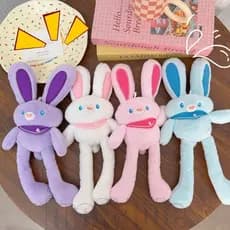 Brinquedos De Pelúcia De Coelho Puxando Orelhas-Decoração Engraçada Para Casa-Acessórios Pendentes DIY Peludos-Presentes