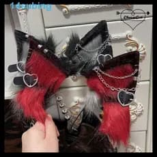 SUBING Faixa De Cabeça De Pelúcia , Cinto De Cabelo , Orelha De Gato , Lolita , Cocar , Fantasia De Cosplay De Halloween