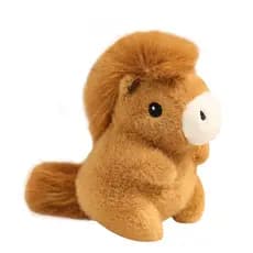 Postura sentada Hanma bonito pônei gordo brinquedo de pelúcia boneca cavalo escuro cavalo branco boneca crianças dormind