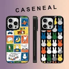 CASENEAL Graffiti Fofo Miffy Coelho Espelho Rosto Caso De Telefone Para iPhone 17 Pro Max 16 ProMax 15Pro 14 Plus 13 12