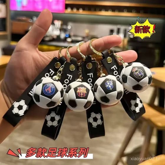 Chaveiro comemorativo da Copa do Mundo em estilo cartoon para mochilas de estudantes e chaveiros de carro, presente 3CAD