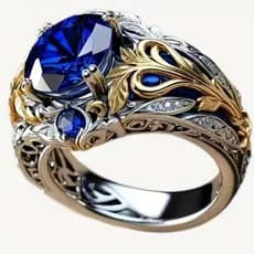 Novo Retro Incrustado Azul Zircão Anel Para Mulheres Homens Luxo Pino Configuração Personalidade Jóias Acessórios